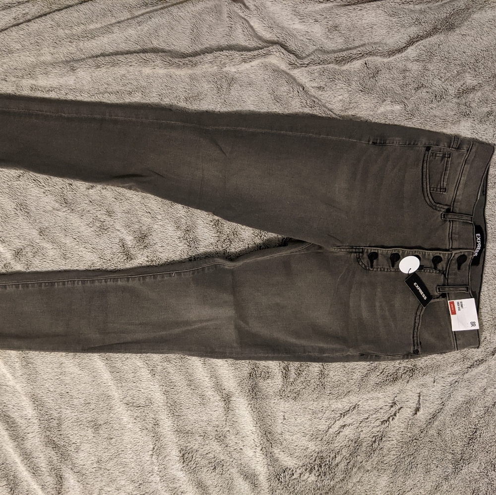 Express High Waisted Button Fly Skinny Jeans 8R